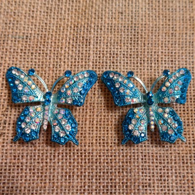 Butterfly Blue Turquoise Bling