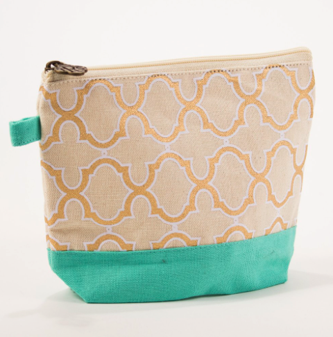 Cayman Glamour Cosmetic Bag Mint/Gold