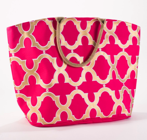 Cayman Glamour Arch Tote Pink/Gold