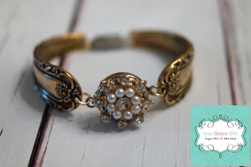 Gold Antique Spoon Bracelet