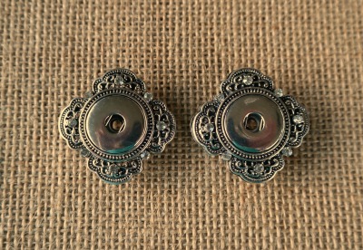 Medallion Snap Base Bling