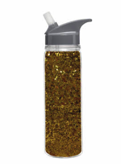 Water Bottle Gold Glitter