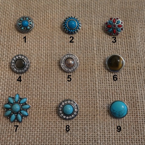 Turquoise & Brown Snaps
