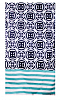 St. Thomas Beach Towel Navy/Mint