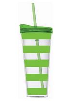 Tumbler Straw Lime Stripe