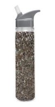 Water Bottle Silver Glitter