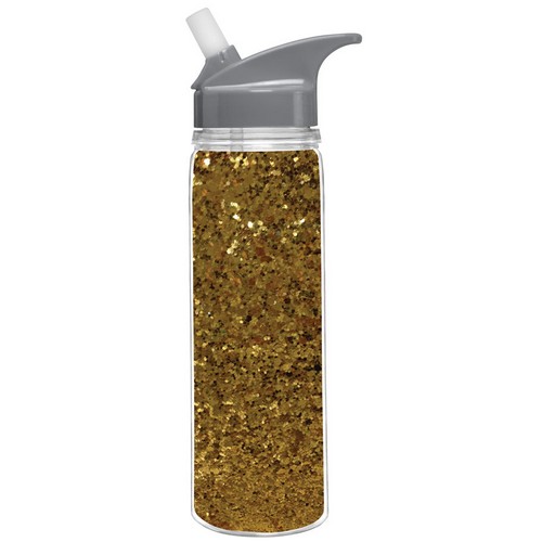 Water Bottle Gold Glitter